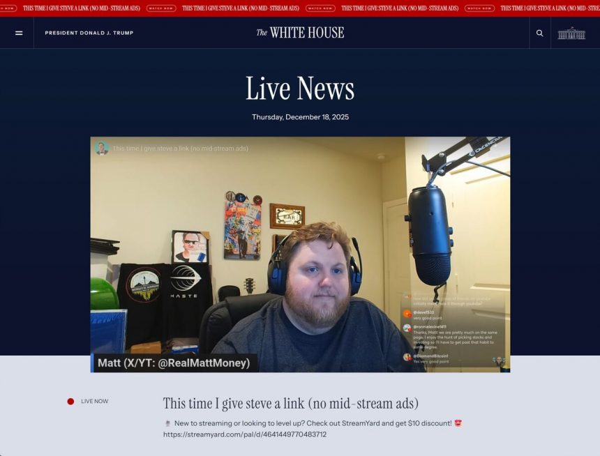 la-casa-blanca-investiga-una-transmision-de-video-misteriosa-en-un-sitio-web