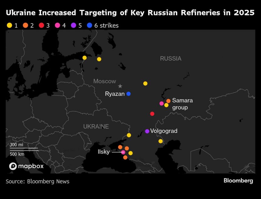 los-drones-golpean-la-principal-refineria-de-petroleo-orientada-a-la-exportacion-de-rusia